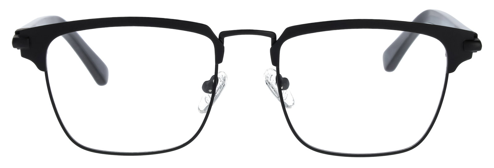 Das Bild zeigt die Eyebar Brille Manchester in mattschwarz von vorne.